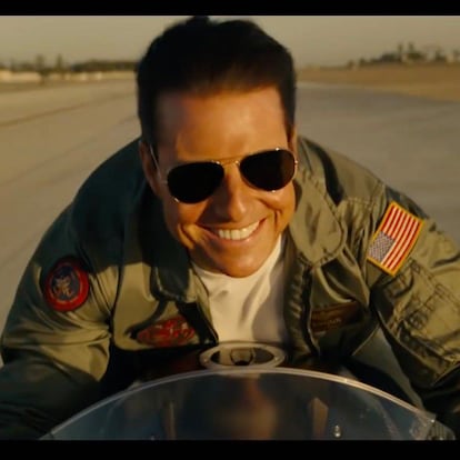 Tom Cruise en una secuencia del trailer de 'Top Gun: Maverick'.