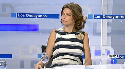 Lucía Figar, esta mañana en <i>Los desayunos de TVE.</i>