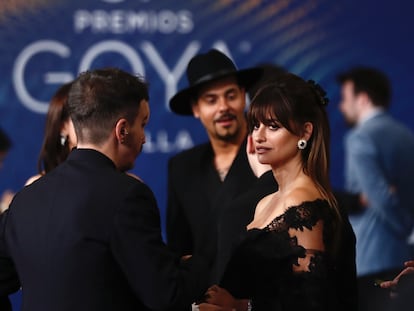 Penélope Cruz en la alfombra roja de los Premios Goya 2023, en Sevilla