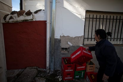 Una de las viviendas más afectadas del Paseo del Moro en Cazalla, junto al bar Las Banderas.