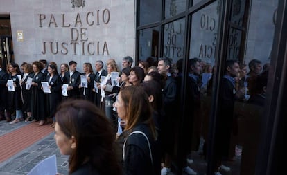 Huelga de los Letrados de la Administración de Justicia en Santa Cruz de Tenerife, en noviembre de 2022