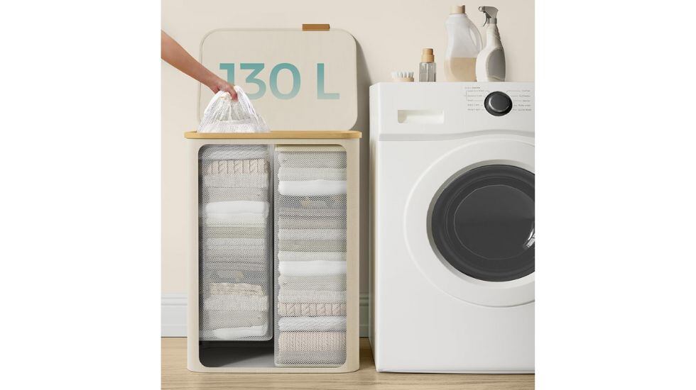 Cesta doble para la colada.