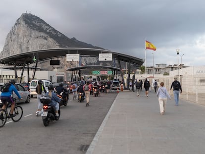 Paso fronterizo de España y Gibraltar, en octubre.