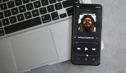 Apple Music con un portátil