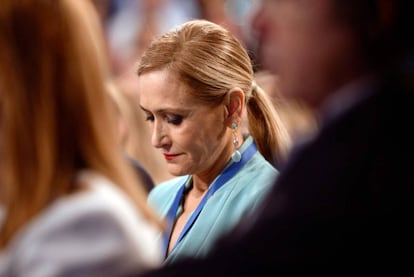 Cristina Cifuentes, durante la convención del Partido Popular en Sevilla.