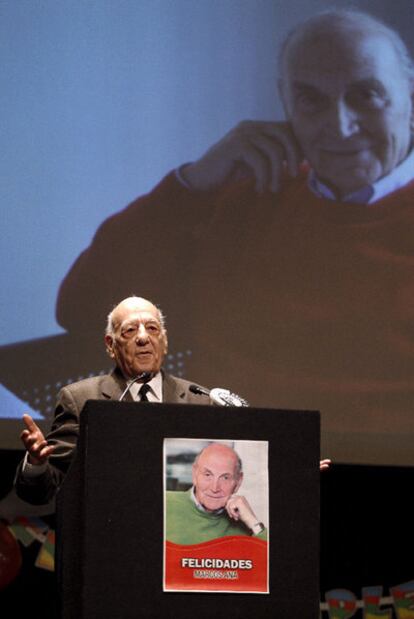 Salvador Arias, en el homenaje a Marcos Ana en enero.