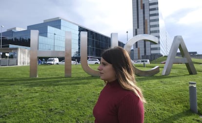 Aitana Fernández González, hermana de Andreas, el pasado abril.