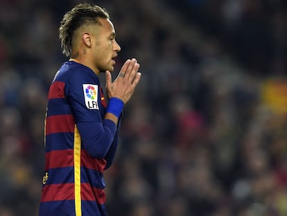 Neymar em ação pelo Barcelona.