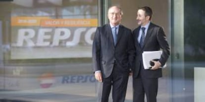 El presidente de Repsol, Antonio Brufau, y el consejero delegado Josu Jon Imaz.