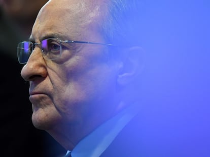 El presidente del Real Madrid, Florentino Pérez, en abril de 2019.