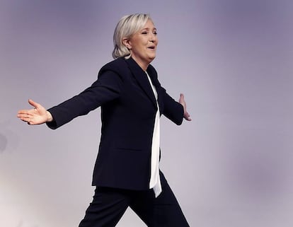 Marine le Pen, la candidata de la extrema derecha a las pr&oacute;ximas elecciones francesas. 