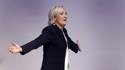 Marine le Pen, la candidata de la extrema derecha a las pr&oacute;ximas elecciones francesas. 