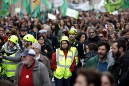 Protesters in the march.