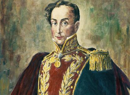 Retrato de Simón Bolívar, libertador de Venezuela