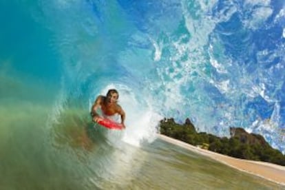 'Bodyboard' en 'Big Beach', en la isla hawaiana de Maui.