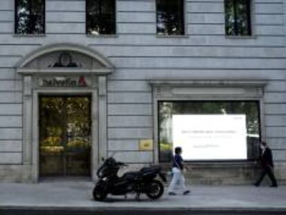 25/06/2020 Fachada de la sede del grupo de seguros suizo Helvetia, en Madrid (España).