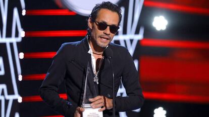 Marc Anthony en los Latin American Music Awards en el Dolby Theatre. Octubre 17, 2019. Hollywood, California.