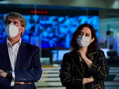 Ángel Garrido e Isabel Díaz Ayuso en 2020, cuando Cs y PP todavía compartían gobierno.