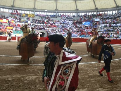 Imagen de la plaza de toros de Pontevedra en 2012.