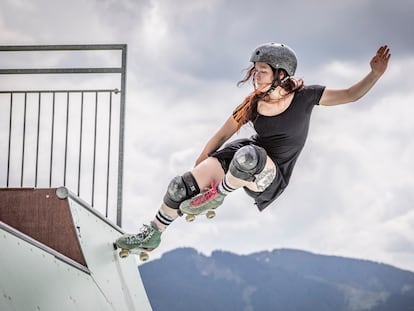 Anke Dregnat (Hamburgo, Alemania), miembro de la comunidad de patinadores de su ciudad.