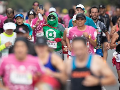 Algunos de los participantes en el maratón de Ciudad de México, el pasado domingo 27 de agosto.