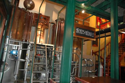 Cerveza artesanal en 'Les brasseurs de la Grand Place', Bruselas