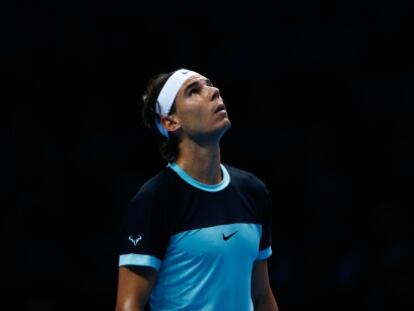 Nadal, durante las semifinales contra Djokovic.