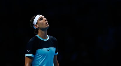 Nadal, durante las semifinales contra Djokovic.