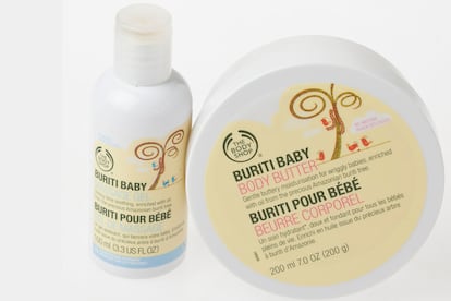 Para principiantes: la piel de los bebés es la más delicada del mundo. Por ello la línea de Buriti de The Body Shop es ideal para ellos, sin fragancia y elaborado con el muy hidratante aceite de buriti. El bálsamo corporal es ideal para después del baño, y el Aceite de Masaje aporta un extra de suavidad para que las caricias de mamá sean aún más apetecibles.