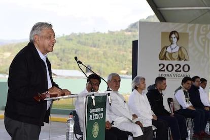 López Obrador, durante su visita al Estado mexicano de Oaxaca.