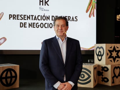 Ignacio Rivera, presidente ejecutivo de la Corporación Hijos de Rivera, durante la presentación de los resultados de la empresa este miércoles en A Coruña.