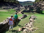 Vista del embalse de Belesar (Portomarín-Lugo) sin agua