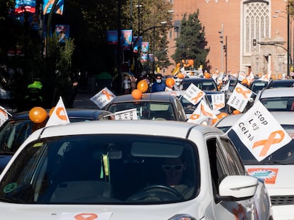 Manifestación contra la 'ley Celáa', en Zaragoza en noviembre de 2020.