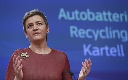 La comisaria europea de Competencia, Margrethe Vestager. EFE/Archivo