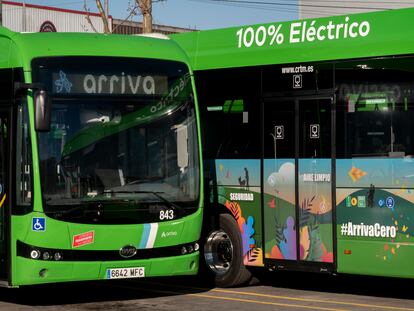 Imagen de los autobuses eléctricos que circularán por Alcorcón.