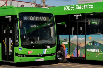 Imagen de los autobuses eléctricos que circularán por Alcorcón.