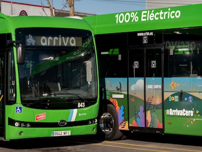 Imagen de los autobuses eléctricos que circularán por Alcorcón.