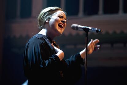 La cantante británica Adele, el viernes pasado durante un concierto en Ámsterdam.