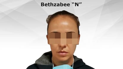 Bethzabee Brito en el boletín que lanzó la Fiscalía de Morelos luego del asesinato de su esposo, el 21 de mayo de 2020.