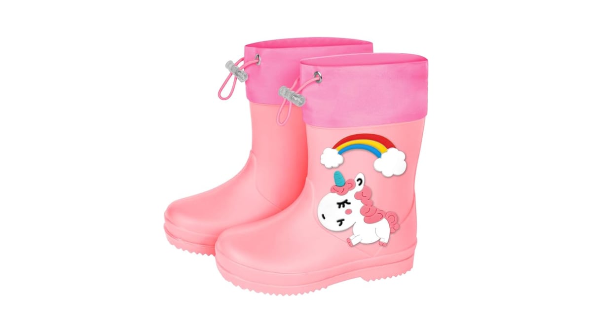 Botas de agua con goma ajustable.