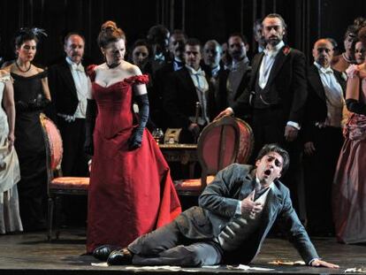 Un momento del ensayo general de &#039;La Traviata&#039; que se representa hoy en el Liceo.