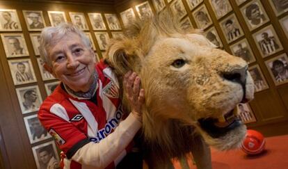 Sara Estévez, en el museo del Athletic. 