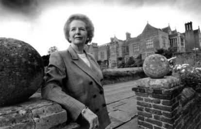 Margaret Thatcher, en Chequers en septiembre de 1993.