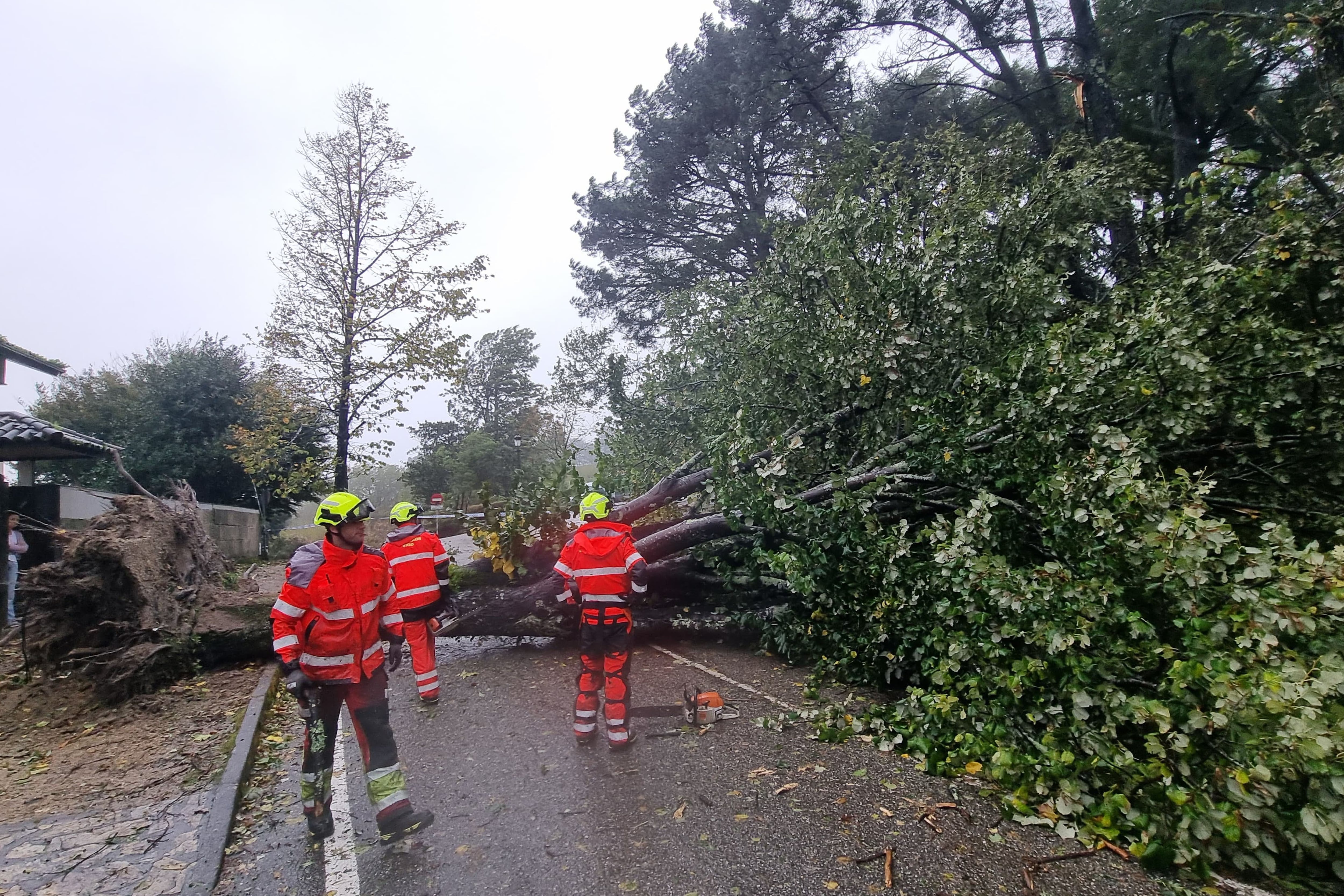 La borrasca ‘exKirk’ se ceba con el norte: cortes, vuelos y trenes cancelados, inundaciones y un sinfín de árboles arrancados