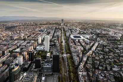 Vista aérea de Madrid.