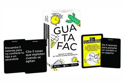 Apostando por un tono políticamente incorrecto y las risas nerviosas, Guatafac se ha convertido en uno de los juegos de mesa de moda en las reuniones con amigos –aunque sea virtuales– del último año. Abstenerse vergonzosos y quienes se ofendan con facilidad.