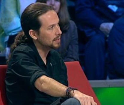 Pablo Iglesias, en el plató de 'La Sexta Noche'.