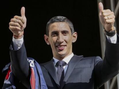 Di Mar&iacute;a, en su presentaci&oacute;n con el PSG.