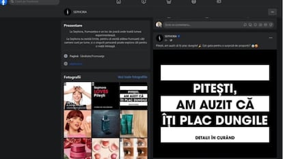 Imagen de la campaña de Sephora en Rumanía que ha provocado la polémica.