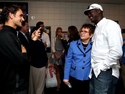 Roger Federer, Billie Jean King y Michael Jordan. 